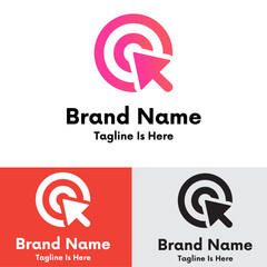 Modern target online marketplace, store, shop logo
