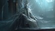 ghostly king, digital art illustration, Generative AI