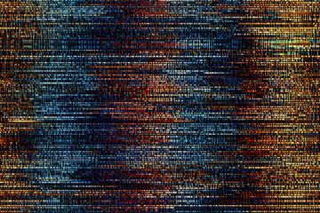  - tile. Seamless pattern. Abstract background of computer code. Digital matrix. Big data visualization. Generative AI