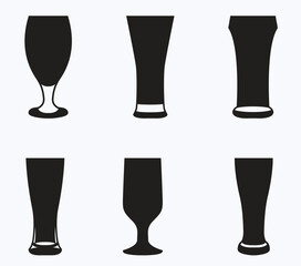 Poster - A set of glasses with different shapes and sizes.