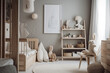 nursery with modern minimalist decor, Generative AI