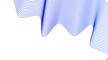 Wall Mural - blue wavy tech lines abstract background illustration eps	