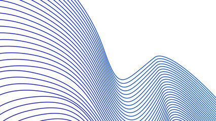 Wall Mural - blue wavy tech lines abstract background illustration eps	