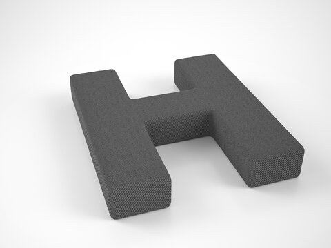 Knitted letter H