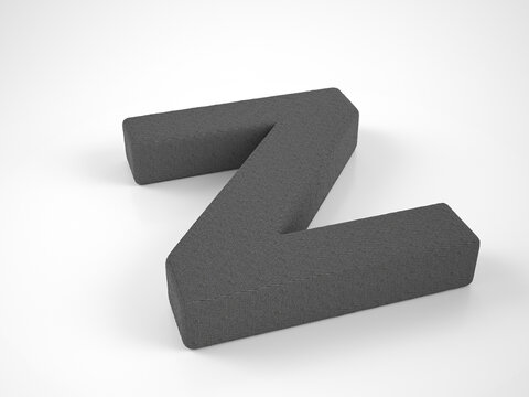 Knitted letter Z