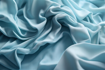 Smooth elegant blue silk or satin luxury cloth texture can use as abstract background. Luxurious background design. AI generated content