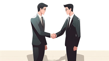 Business people shaking hands (Generative AI)