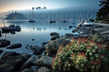 Vancouver, Canada: A Unique Blend Of Urban And Natural Beauty At The Harbor, Generative AI