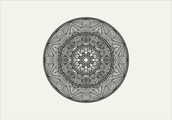 Vector Mandala Coloring Page. Mandala illustration for coloring book.