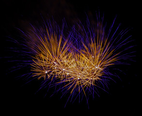 fireworks launch at orthodox easter celebration in corfu, greece