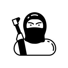 Wall Mural - Terrorist Attack icon in vector. Illustration