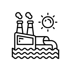 Wall Mural - Water Contamination icon in vector. Illustration