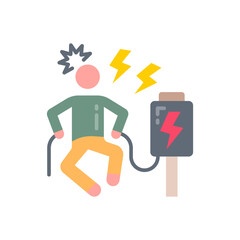 Wall Mural - Electric Shock icon in vector. Illustration