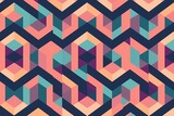 Fototapeta  - simple seamless geometric pattern, abstract colorful geometric pattern, seamless geometric pattern with triangles, geometric background, abstract geometric background, Generative AI