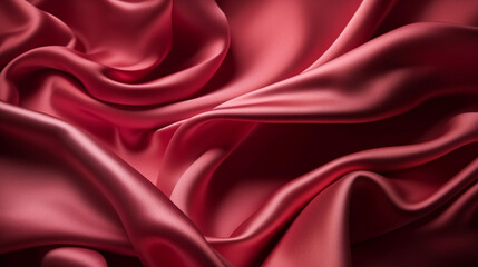 Abstract, Texture, Background, Pattern. Texture of Luxury Bright Rose Pink Silk Waves Background. Generative Ai