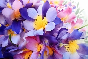  flower background, irises, watercolor - Ai