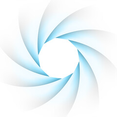 Poster - Background with camera lens shutter blue on white