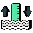 Modern design icon of water level measurement