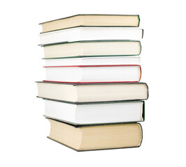 Stack of books isolated on transparent background