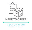 Made To Order Line Icon