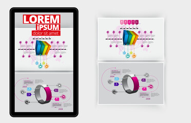 Canvas Print - Business concept for internet brochure cover, banners, social media banners or presentation, vector illustration