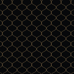 Poster - abstract seamless geometric pattern with black bg.