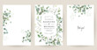 Herbal eucalyptus selection vector frames. Hand painted branches, leaves on white background