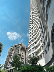 Poster - View of multi-storey building in city