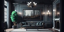 Luxurious Interior Elegant Design In Modern House. Superlative Generative AI Image.