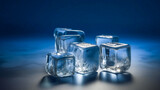 Fototapeta Kuchnia - Ice cubes. Generative AI