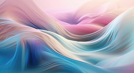 Sticker - Abstract Wave Background with Pastel Colors Generative AI