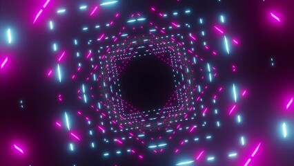 Poster - technology neon tunnel. computer generated 3d render