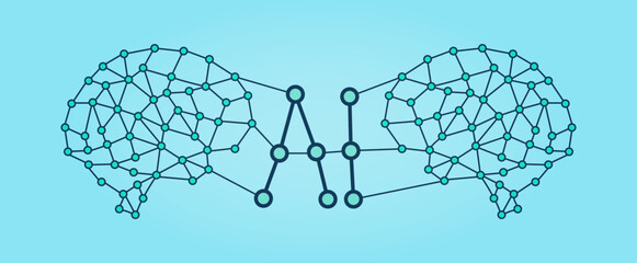 Poster - Hand drawn Artificial intelligence backdrop. AI banner.