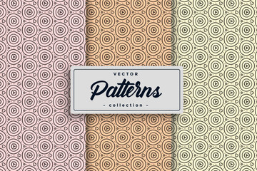 Fototapete - Seamless Geometric Textile Pattern design collection, Seamless textile pattern set Collection Textile pattern background seamless pattern design,