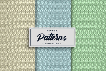 Fototapete - Seamless Geometric Textile Pattern design collection, Seamless textile pattern set Collection Textile pattern background seamless pattern design,