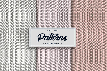 Fototapete - Seamless Geometric Textile Pattern design collection, Seamless textile pattern set Collection Textile pattern background seamless pattern design,