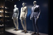 Men Elegant Clothing Showcase Generative AI