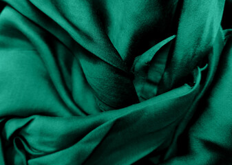 Green Silk Fabric 