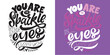 © jane55 - Funny hand drawn doodle lettering postcard. tee print, mug print, t-shirt design.