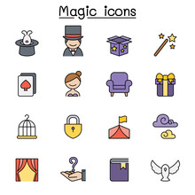 Magic Color Line Icon Set