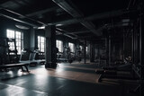 Fototapeta Nowy Jork - Fitness room bodybuilding club Generative AI