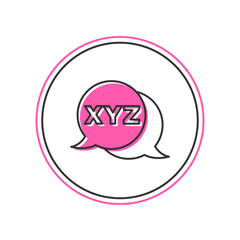 Poster - Filled outline XYZ Coordinate system icon isolated on white background. XYZ axis for graph statistics display. Vector