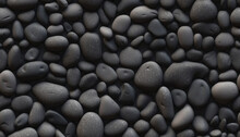 Seamless Background Texture Of Pebbles And Soil, Stone In Dark Colors. Generative AI