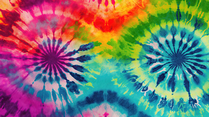 two suns colliding in a tie dye style, generative ai technology