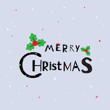 Merry Christmas And Happy New Year Card Vector Design.