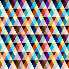 Fototapete - Classic argyle seamless pattern background. Vector image. Triangles pattern.