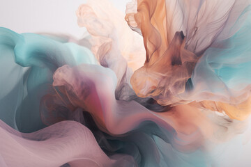 Ethereal Pastel Abstract Design with Flowing Curves