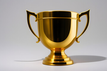 Gold cup isolated on the white background