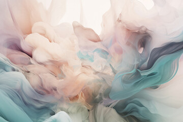 Ethereal Pastel Abstract Design with Flowing Curves