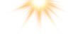 © Orange Sky - Golden glowing lights effects isolated on transparent background. Solar flare with beams and spotlight. Glow effect. Starburst with sparkles. PNG.